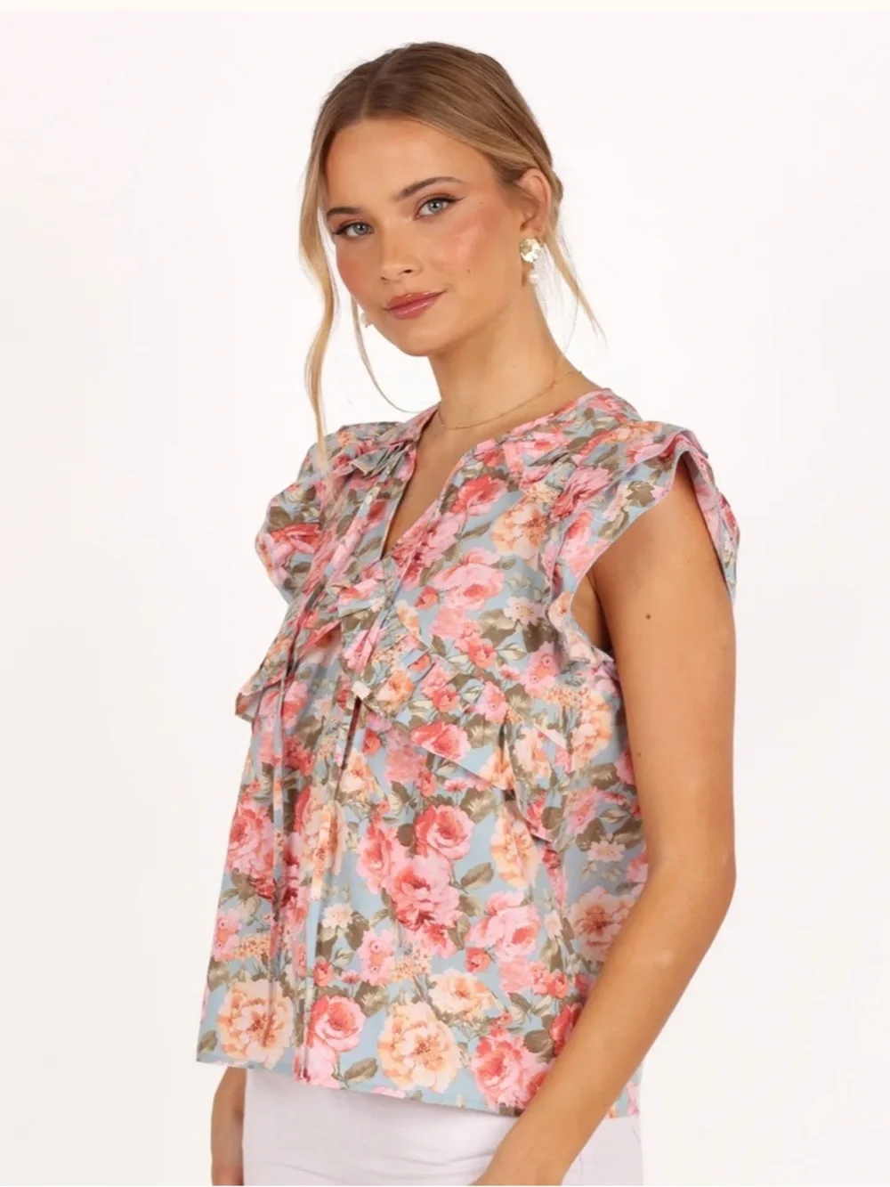 Floral Ruffle Shirt - Picture 6 of 7